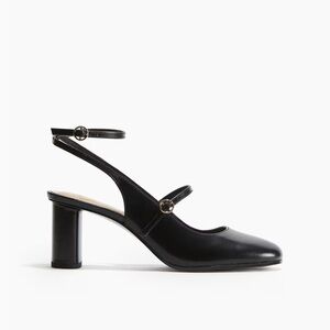 HM Premium leather BLOCK-HEELED MARY JANES Heels